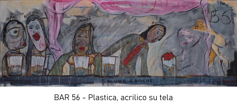 BAR 56 - Plastica acrilico su tela