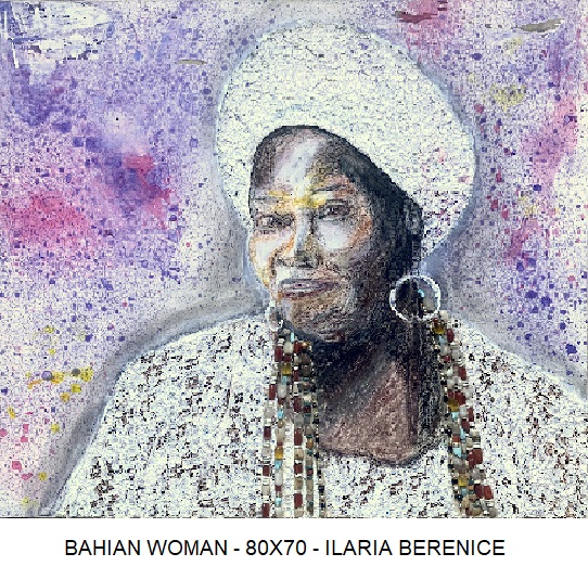 Bahian woman Size: 80 W x 70 H x 2 D cm Ilaria Berenice https://www.saatchiart.com/art/PaintingBahian-woman/65859/1758631/view