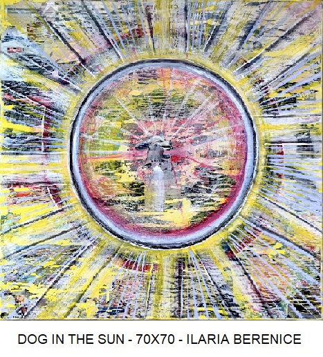 Dog in the Sun Size: 70 W x 70 H x 4 D cm Ilaria Berenice https://www.saatchiart.com/art/PaintingDog-in-the-Sun/65859/1285220/view